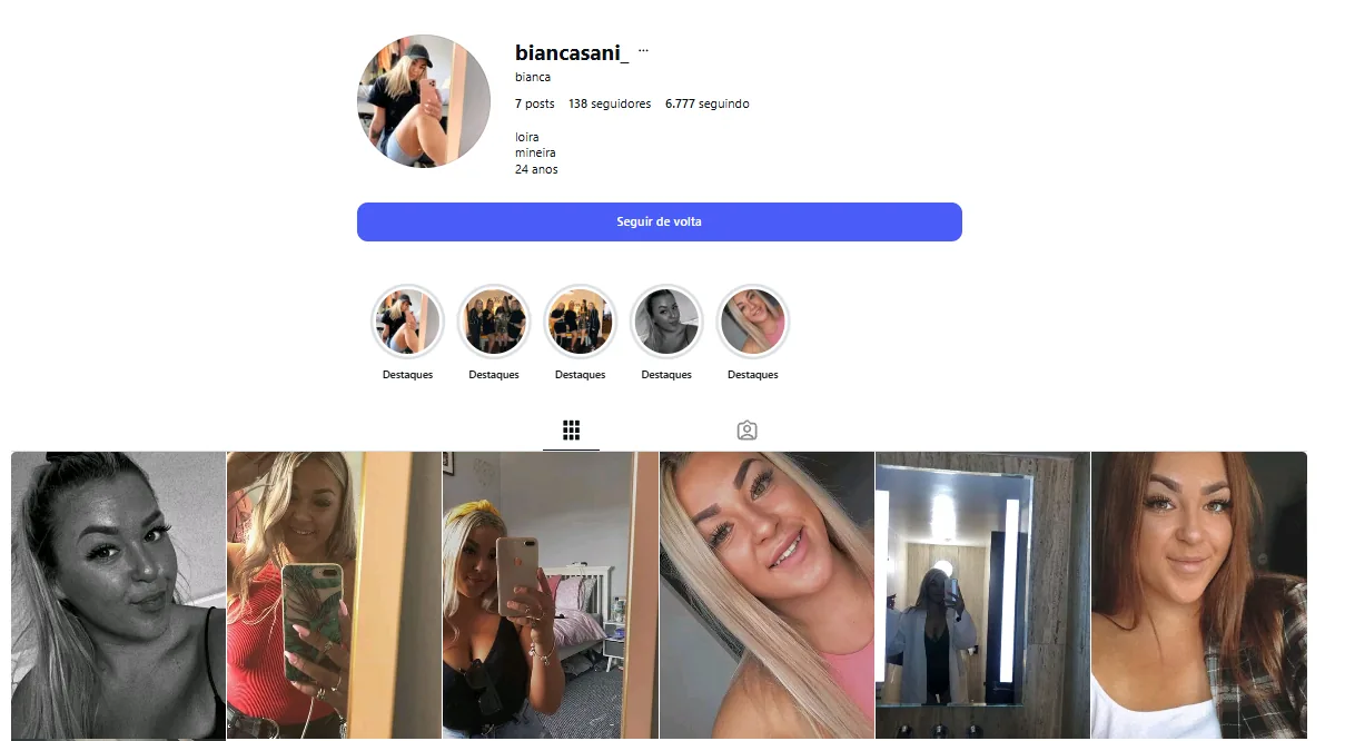 Exemplo visual de perfil de seguidor brasileiro realista